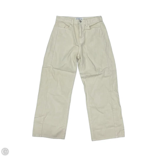 Jeans Wide Leg By Just Black In Cream Denim, Size: 8