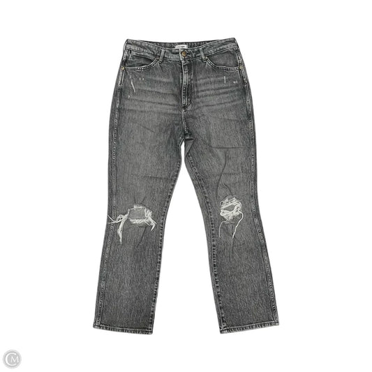 Jeans Straight By Wrangler In Grey Denim, Size: 10