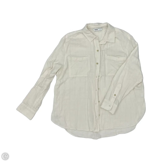 Top Long Sleeve By Sonoma In Cream, Size: L