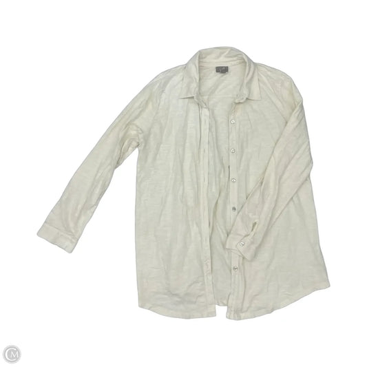 Top Long Sleeve By J. Jill In Cream, Size: L