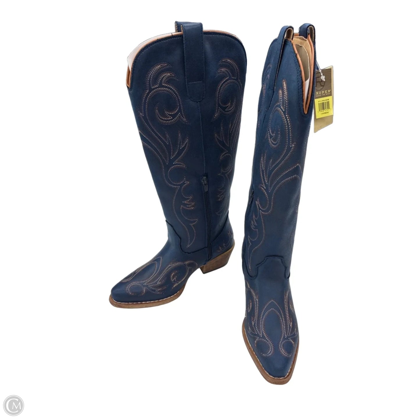 Boots Western By Roper In Blue & Brown, Size: 7
