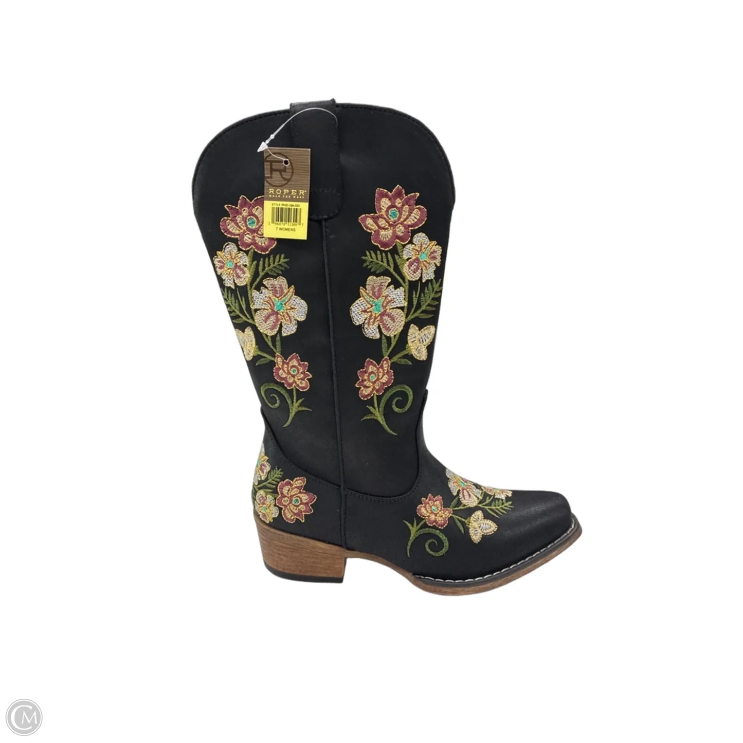 Boots Western By Roper In Floral Print, Size: 7