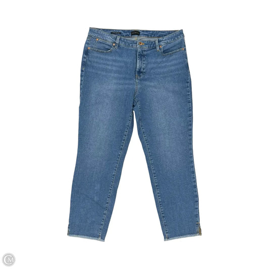 Jeans Skinny By Talbots In Blue Denim, Size: 14