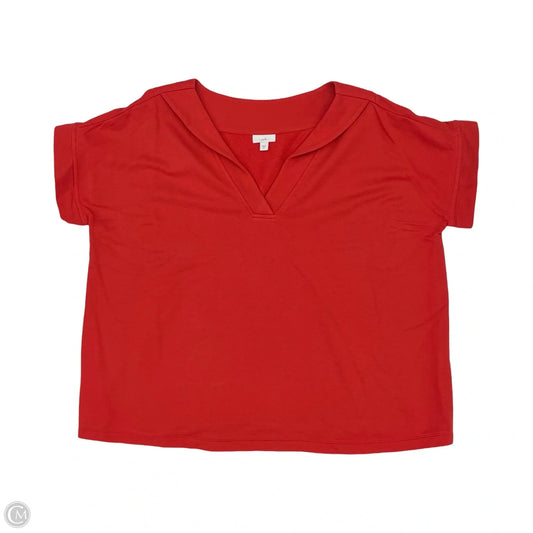 Top Short Sleeve By J. Jill In Red, Size: 2x