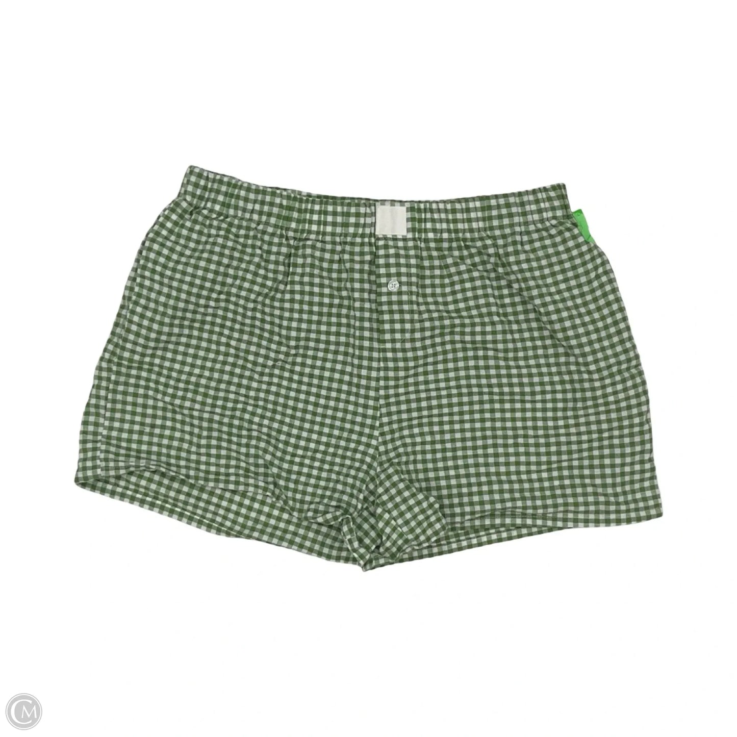 Shorts By Clothes Mentor In Green & White, Size: 2x