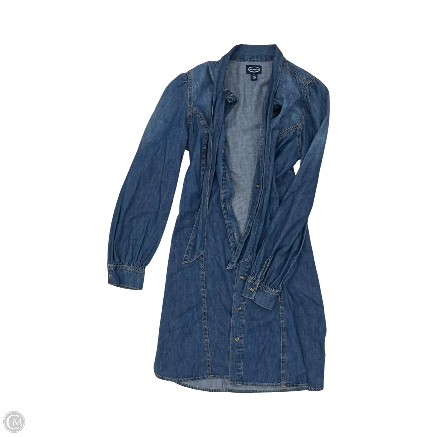 Dress Casual Short By Scoop In Blue Denim, Size: S