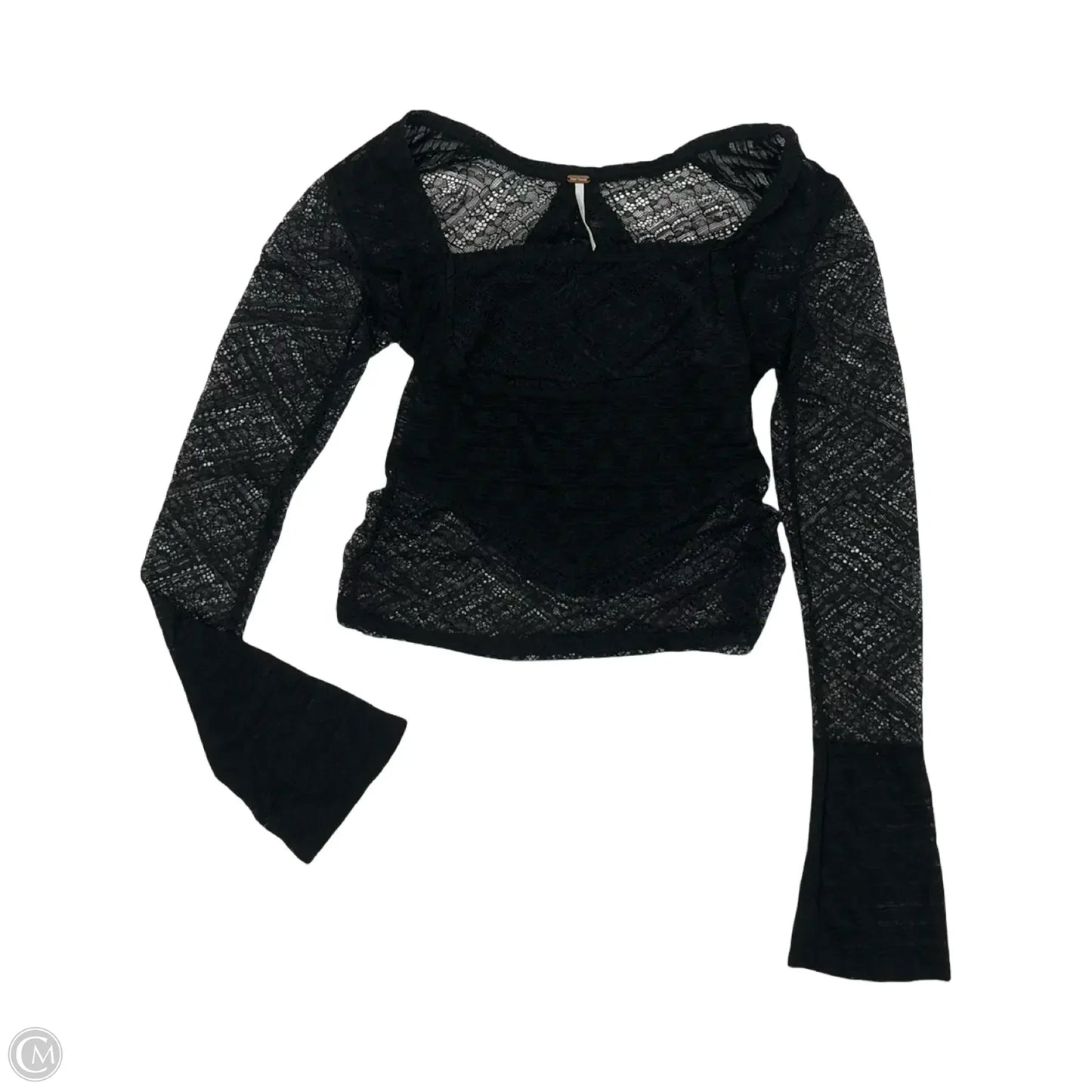 Top Long Sleeve By Free People In Black, Size: S