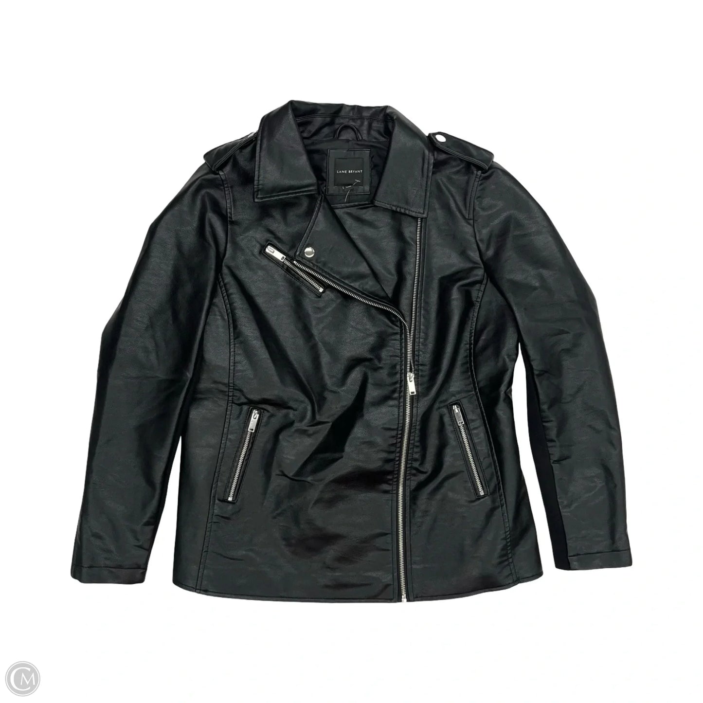 Jacket Moto By Lane Bryant In Black, Size: M
