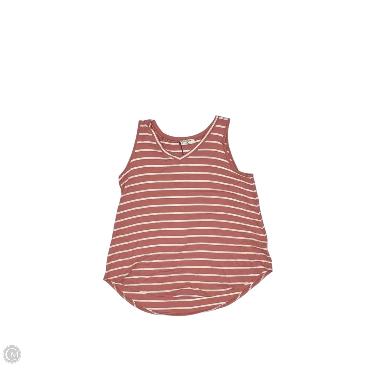 Tank Top By Zenana In Pink & White, Size: 2x