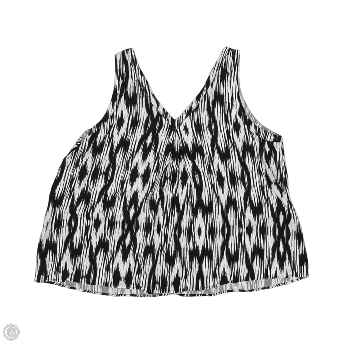 Blouse Sleeveless By Torrid In Black & White, Size: 2x