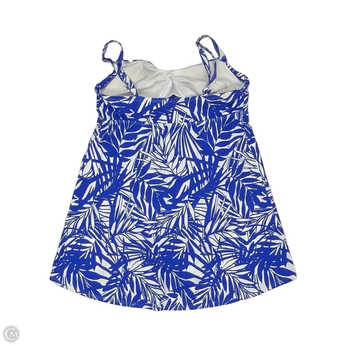 Swimsuit By Clothes Mentor In Blue & White, Size: 16