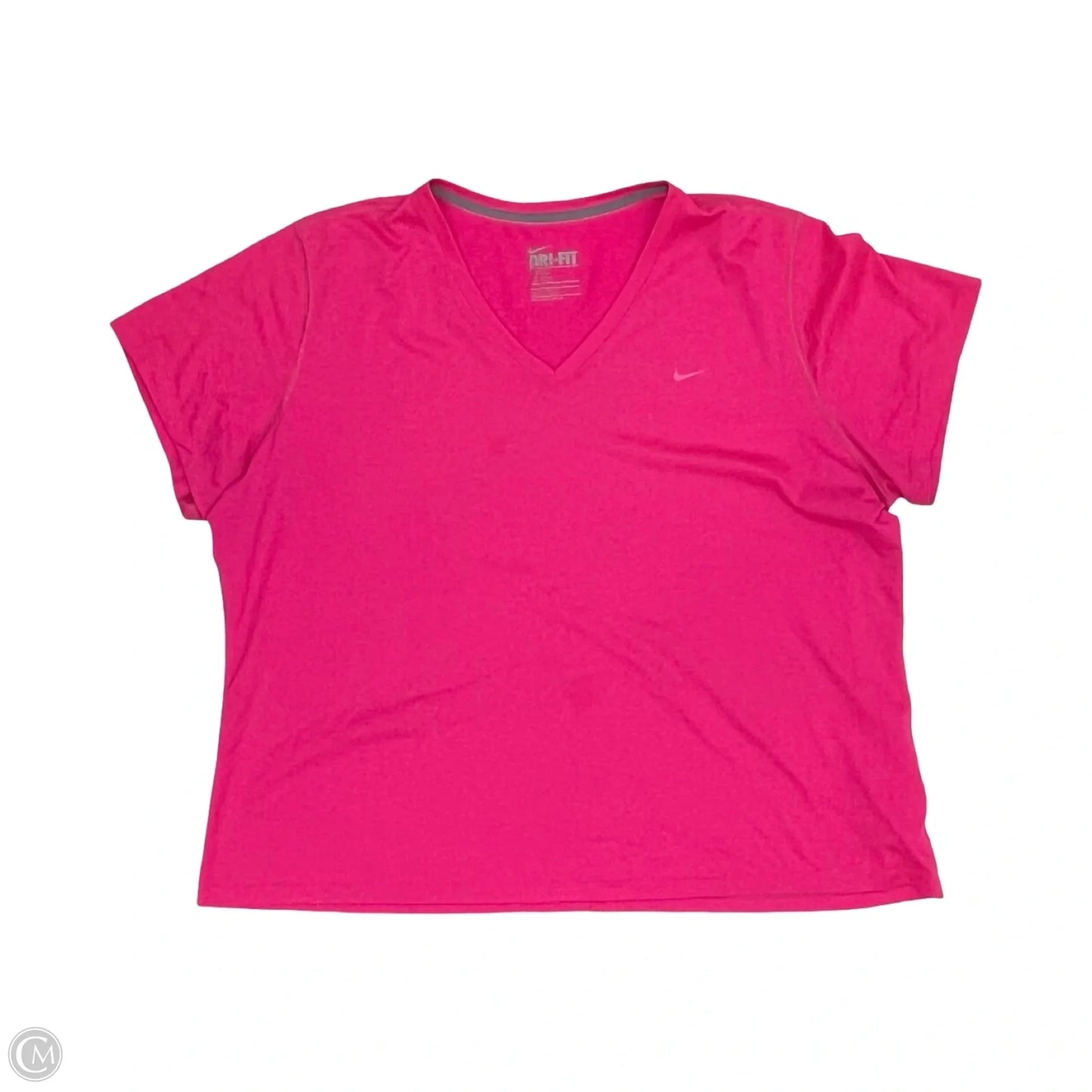 Athletic Top Short Sleeve By Nike In Pink, Size: 3x