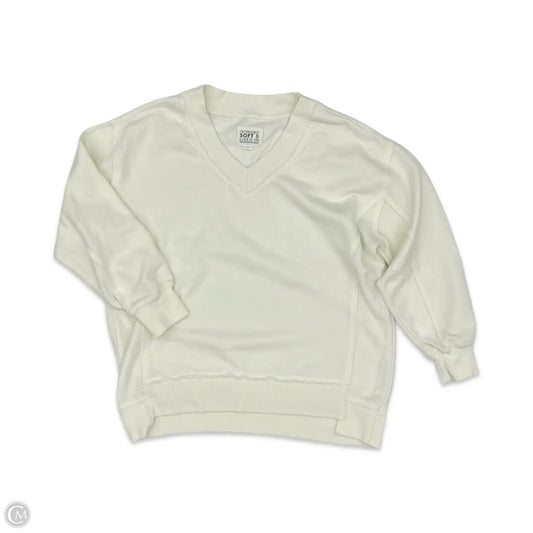 Sweatshirt Collar By American Eagle In Cream, Size: Xs