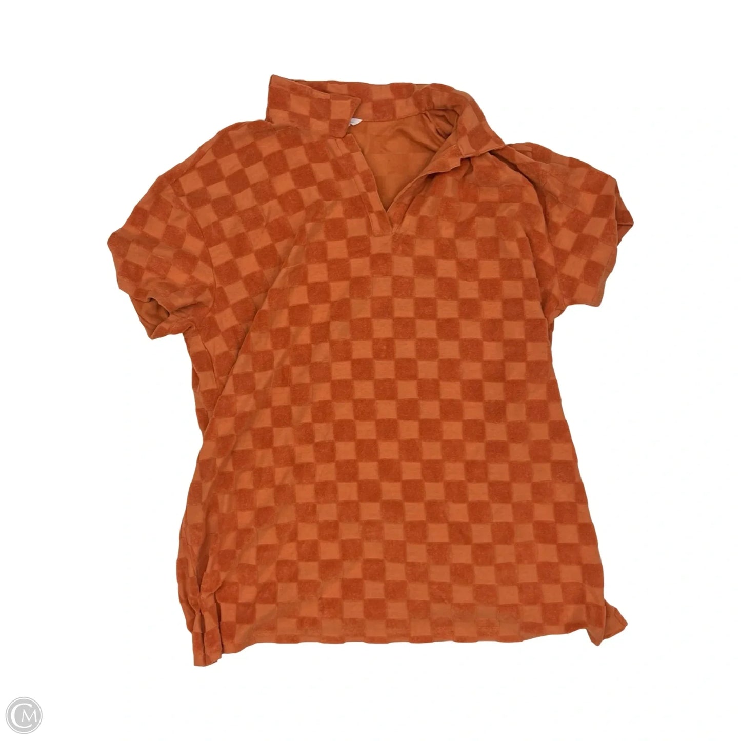 Dress Casual Short By Clothes Mentor In Orange, Size: 1x
