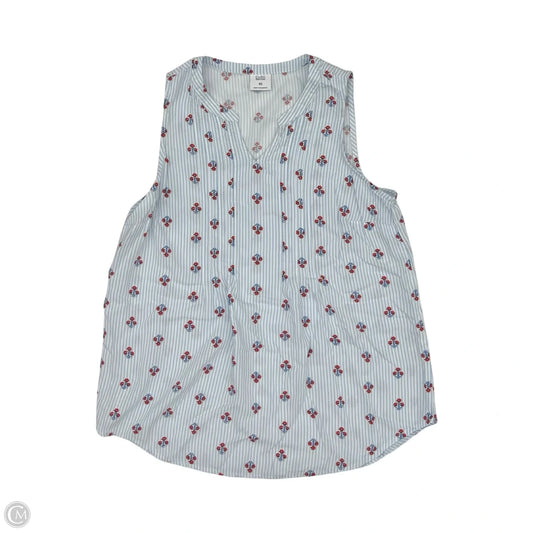 Top Sleeveless By Croft And Barrow In Blue & White, Size: Xs