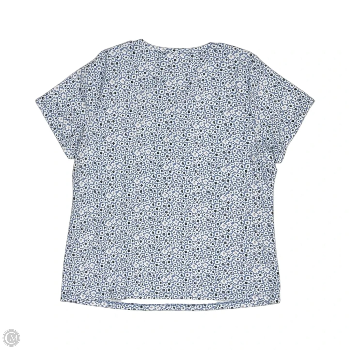 Top Short Sleeve By Karen Scott In Blue, Size: 2x