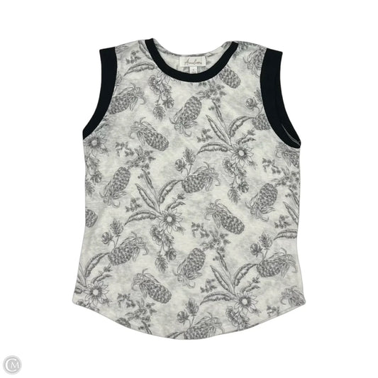 Blouse Sleeveless By Clothes Mentor In Black & White, Size: S