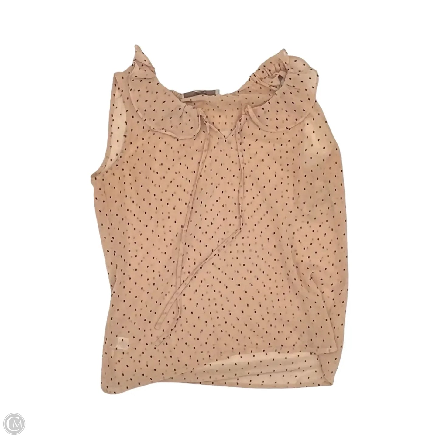 Blouse Sleeveless By Loft In Tan, Size: Xsp