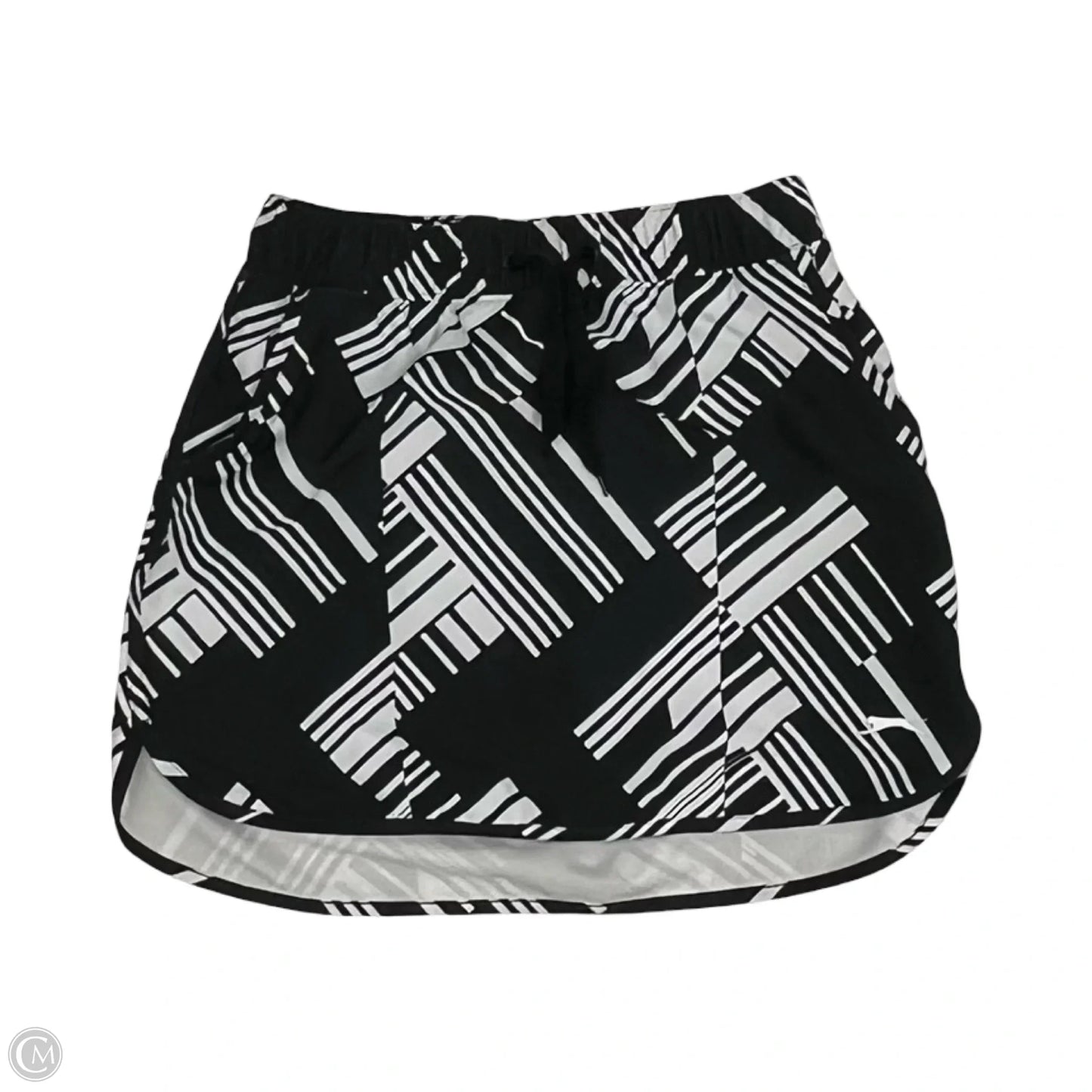 Athletic Skort By Slazenger In Black & White, Size: Xs