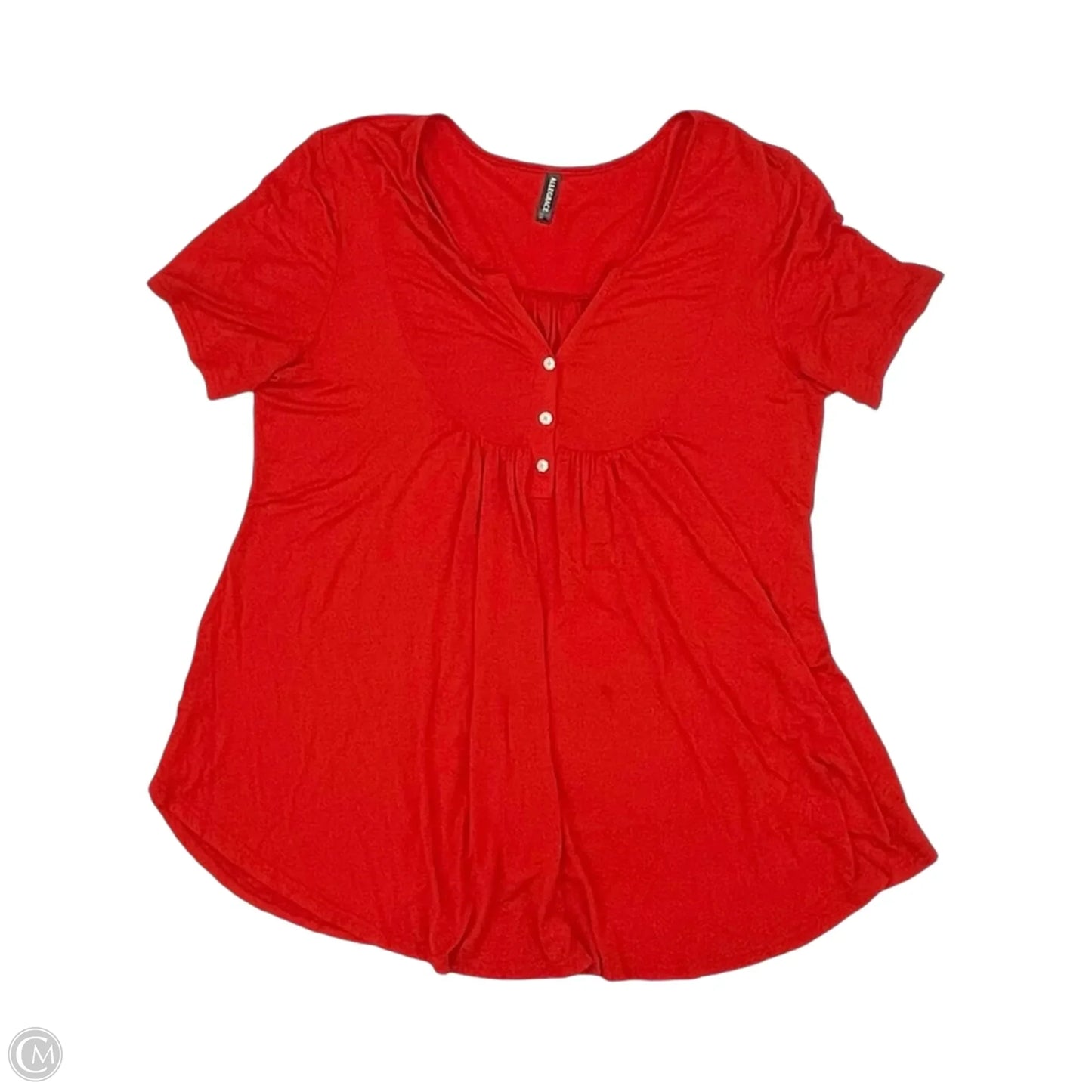 Top Short Sleeve By Clothes Mentor In Red, Size: 1x