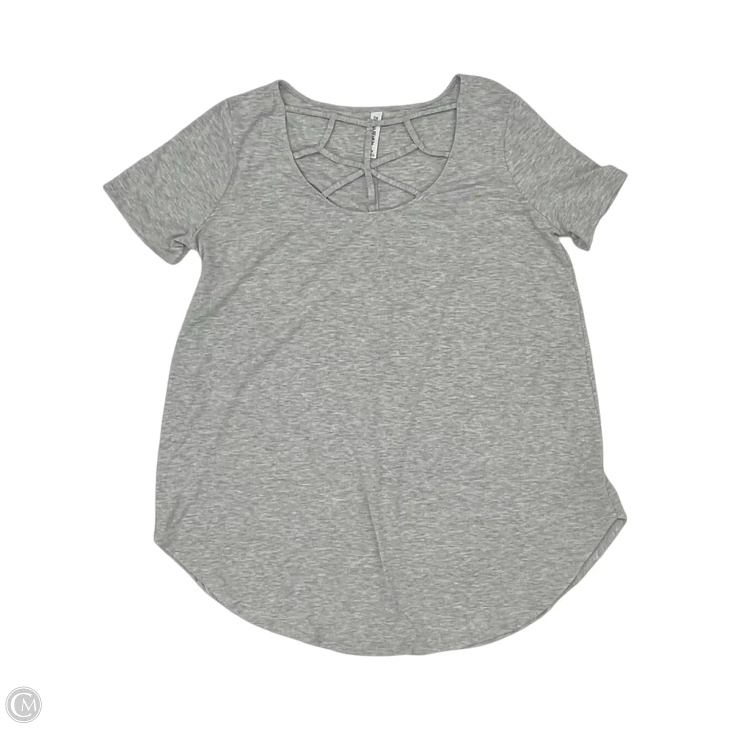 Top Short Sleeve By Zenana In Grey, Size: 1x