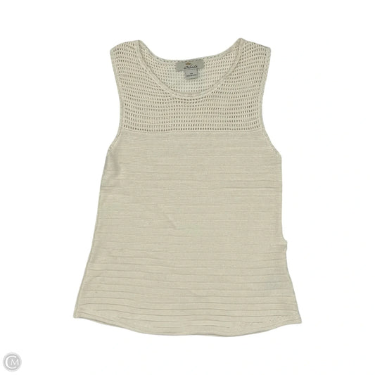 Top Sleeveless By Clothes Mentor In Cream, Size: Xs