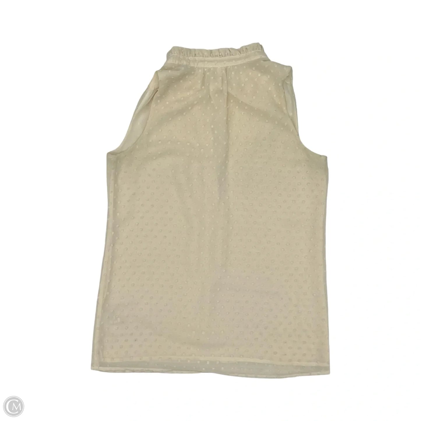 Blouse Sleeveless By Loft In Cream, Size: Xs
