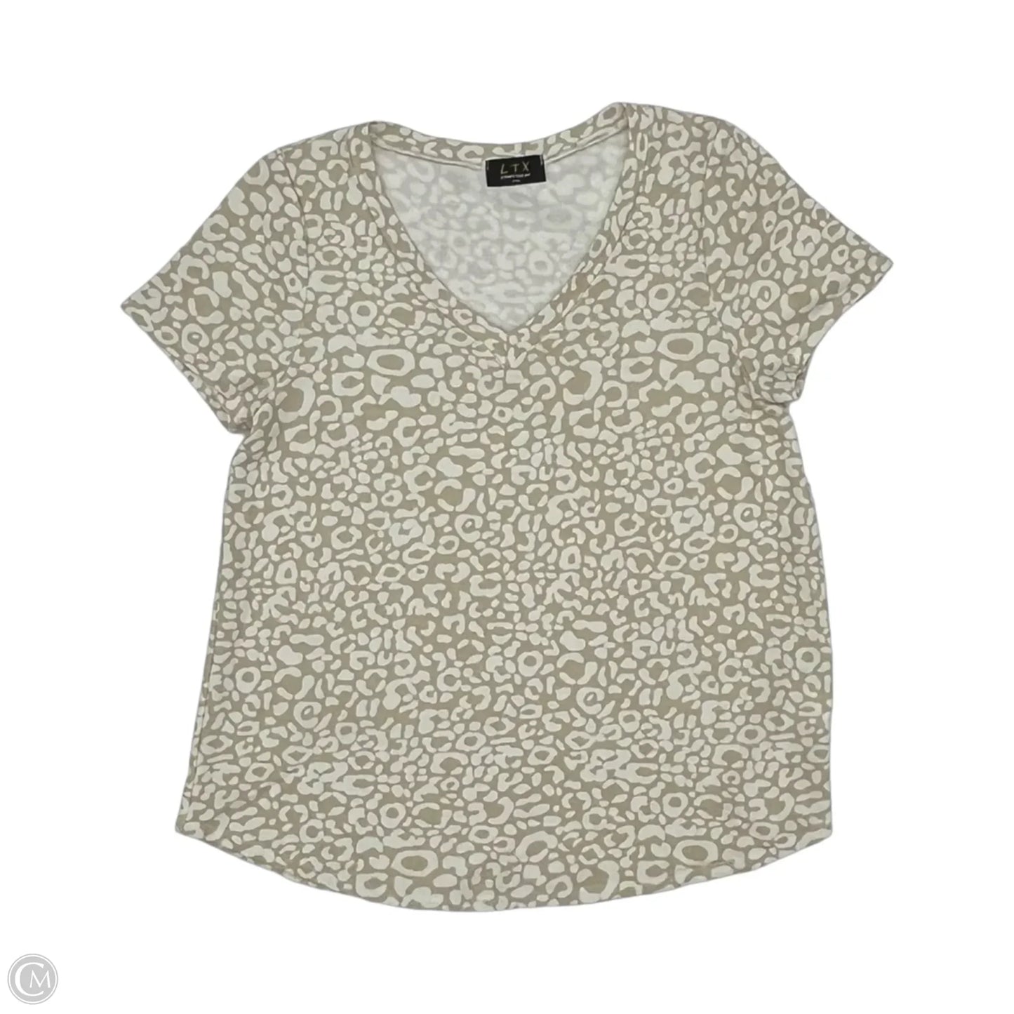 Top Short Sleeve By Clothes Mentor In Leopard Print, Size: S