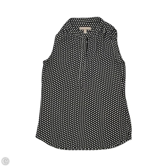 Blouse Sleeveless By Banana Republic In Black & White, Size: Xs