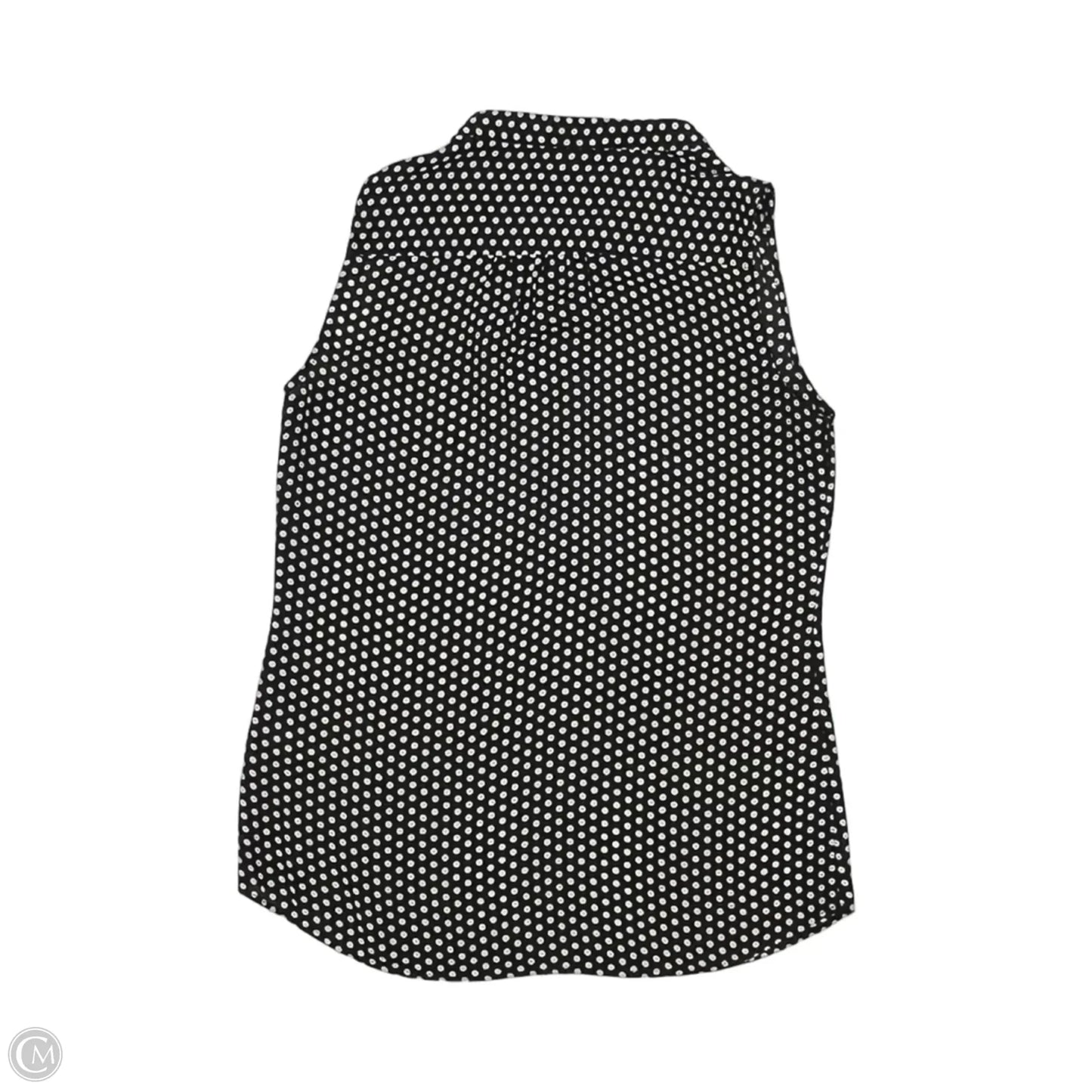 Blouse Sleeveless By Banana Republic In Black & White, Size: Xs