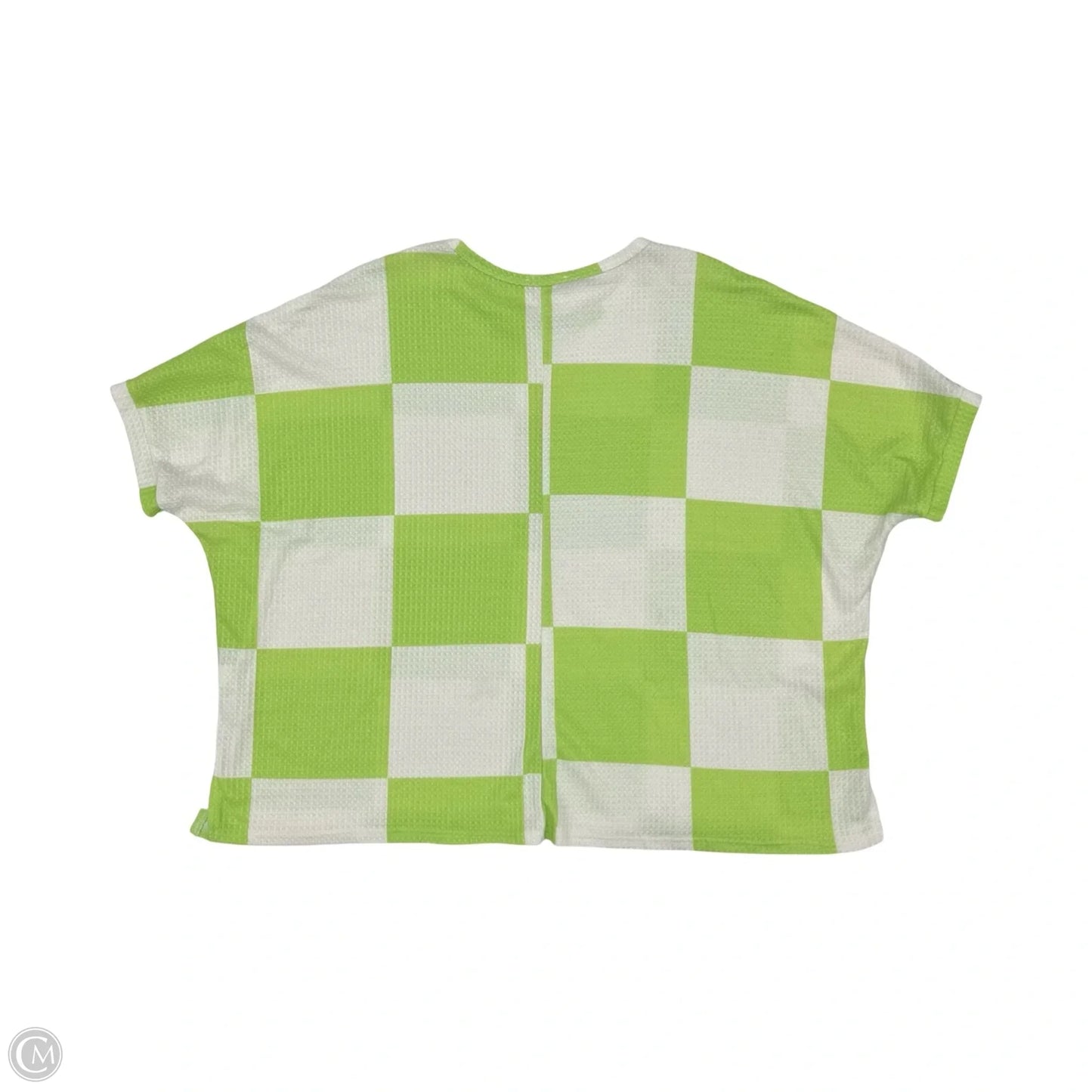 Top Short Sleeve By Clothes Mentor In Green & White, Size: 1x