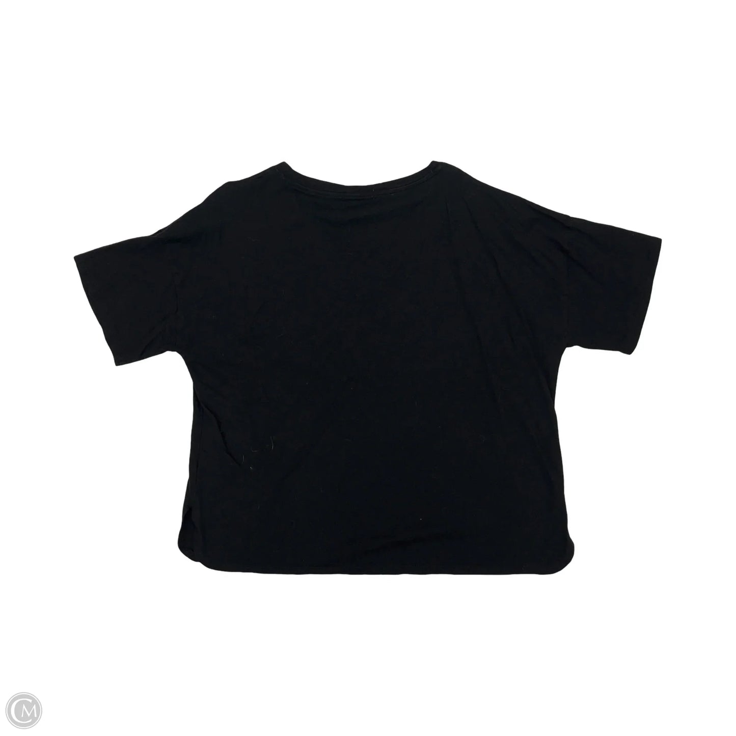 Top Short Sleeve Basic By Zenana In Black, Size: 1x