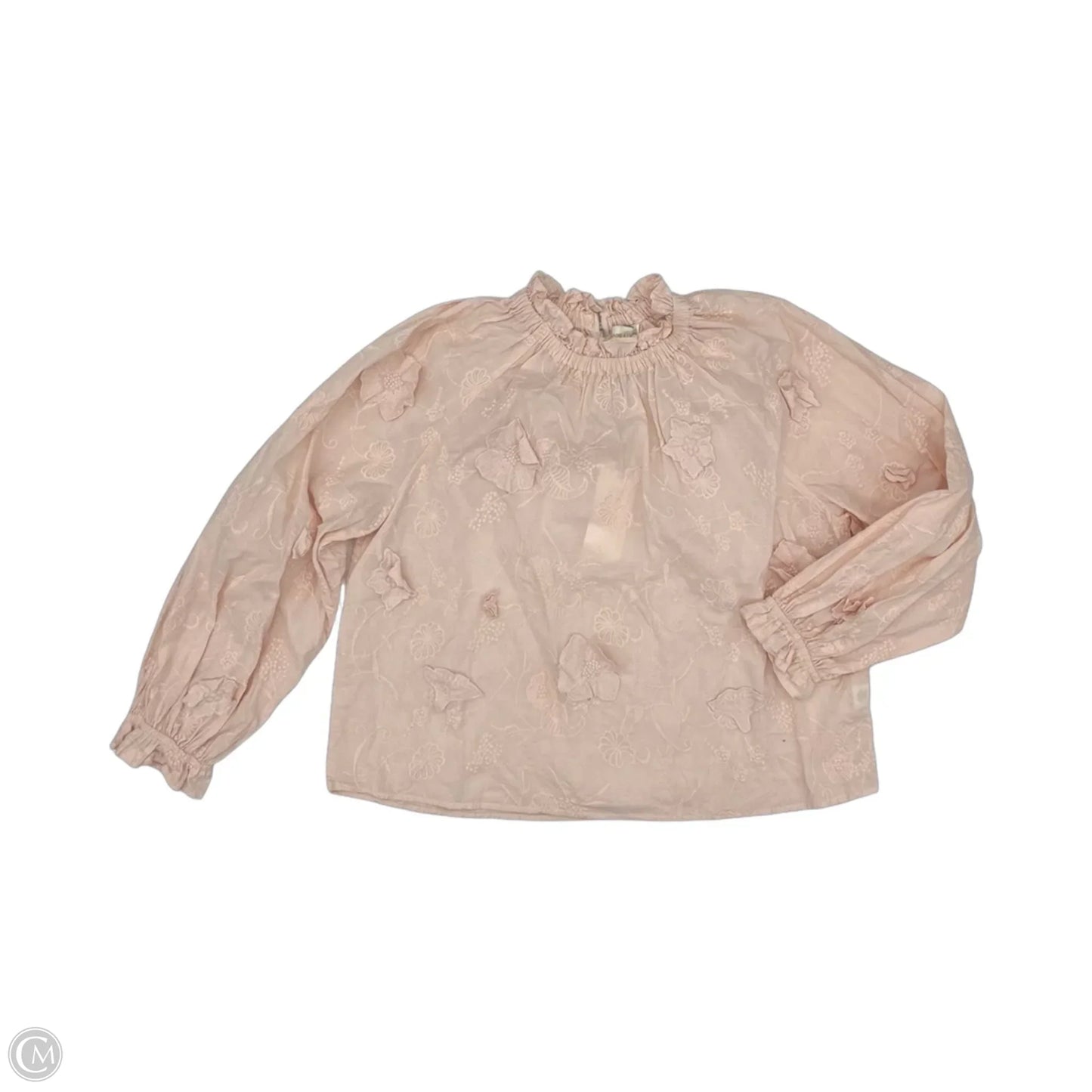 Blouse Long Sleeve By Clothes Mentor In Pink, Size: L