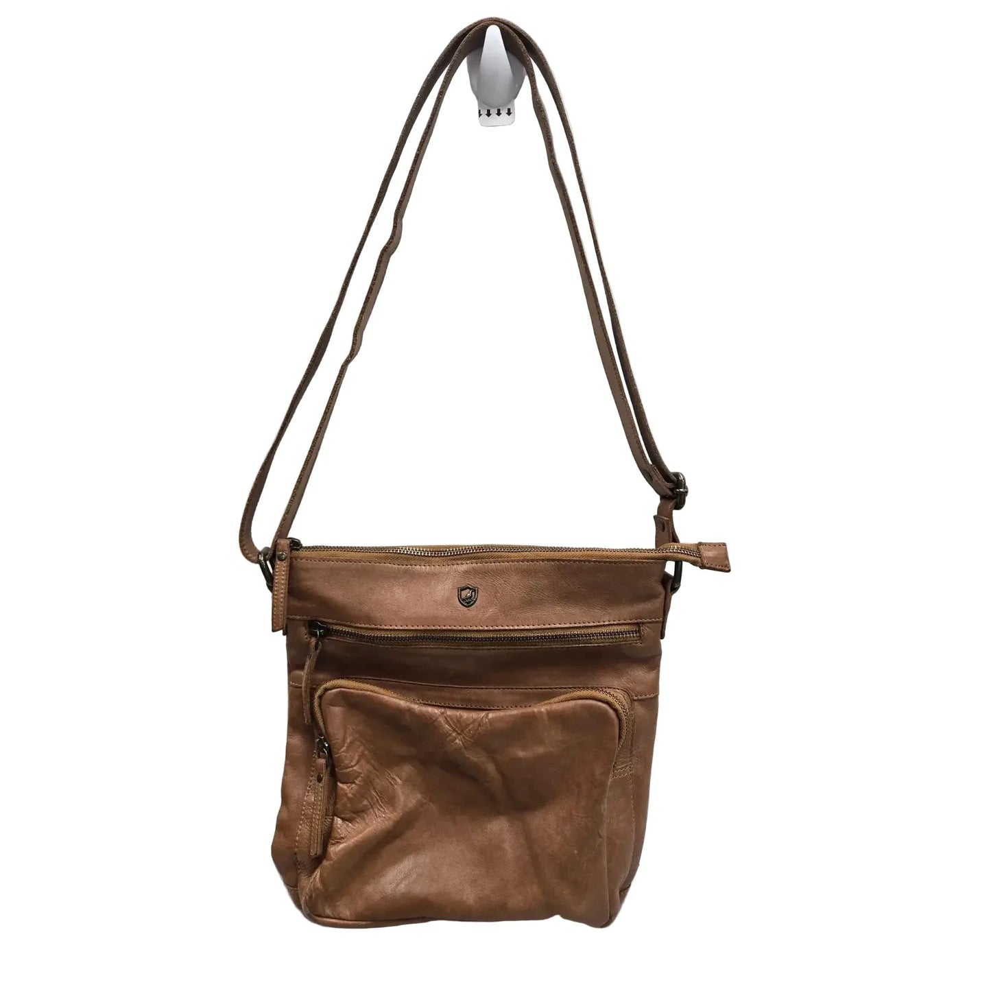 Crossbody Leather By Clothes Mentor, Size: Medium