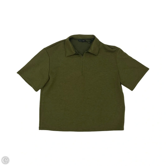 Top Short Sleeve By Zara In Green, Size: M
