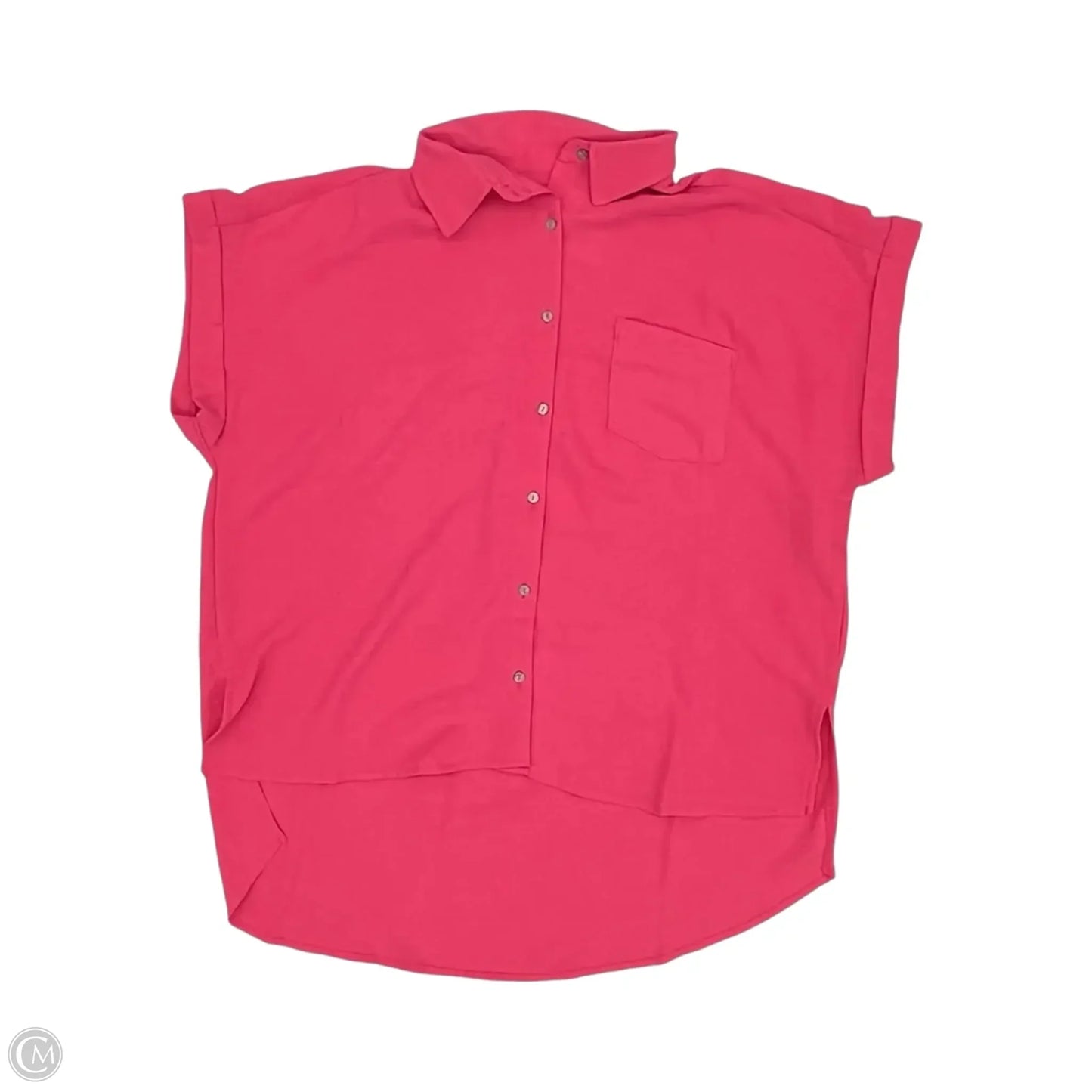 Blouse Short Sleeve By Zenana In Pink, Size: M