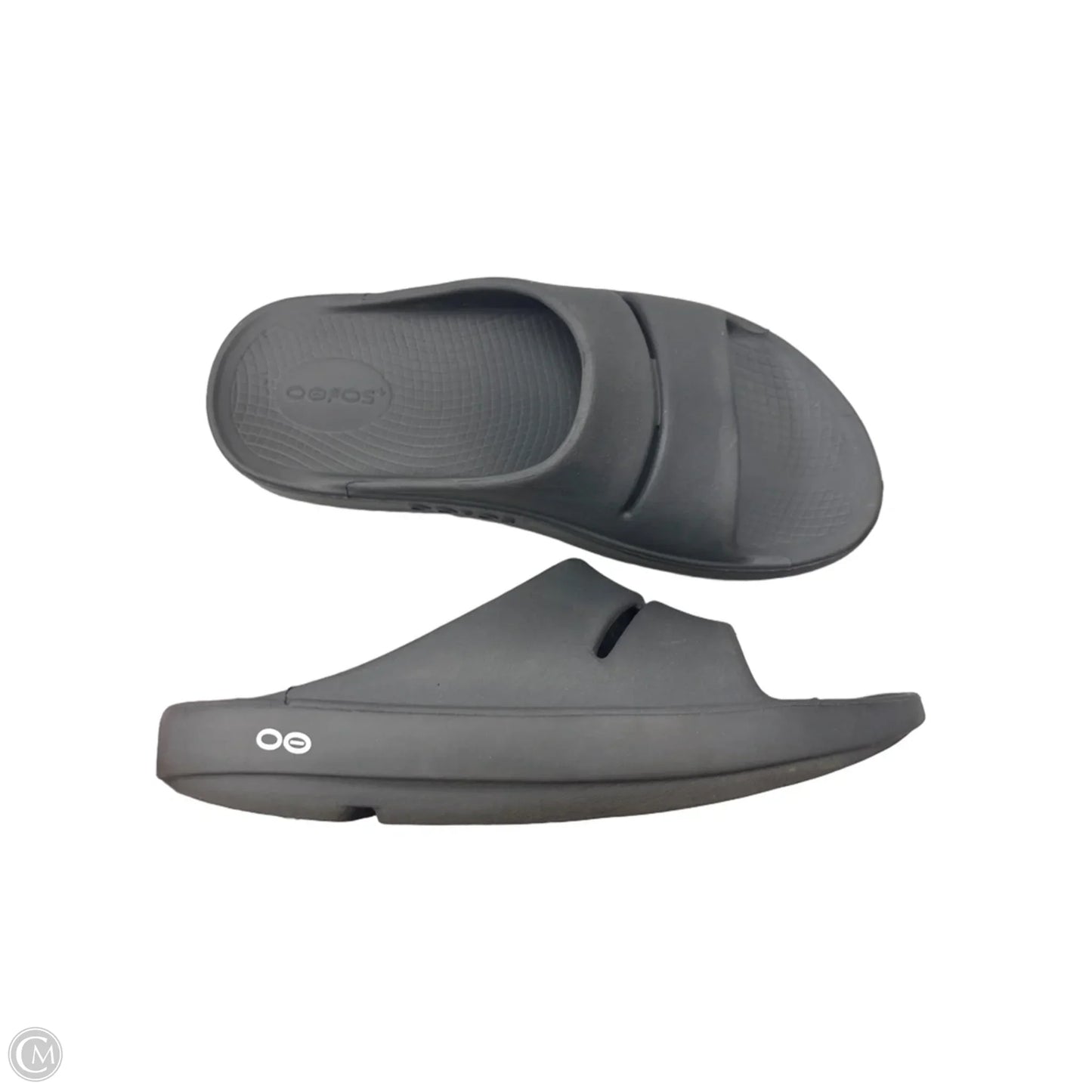 Sandals Flats By Oofos In Grey, Size: 8