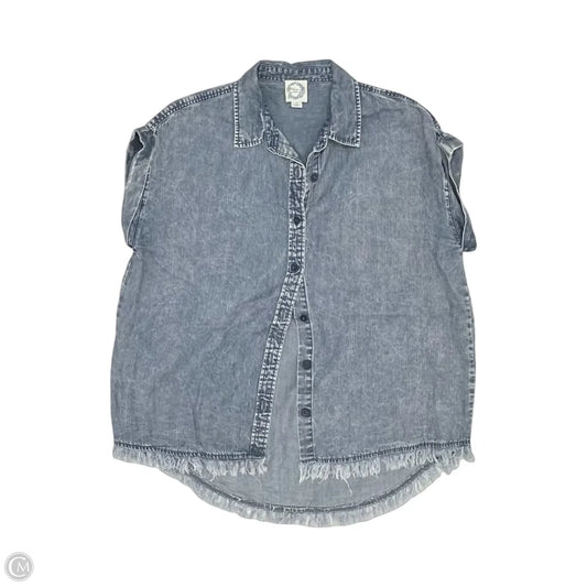 Top Sleeveless By Blue Rain In Blue Denim, Size: S