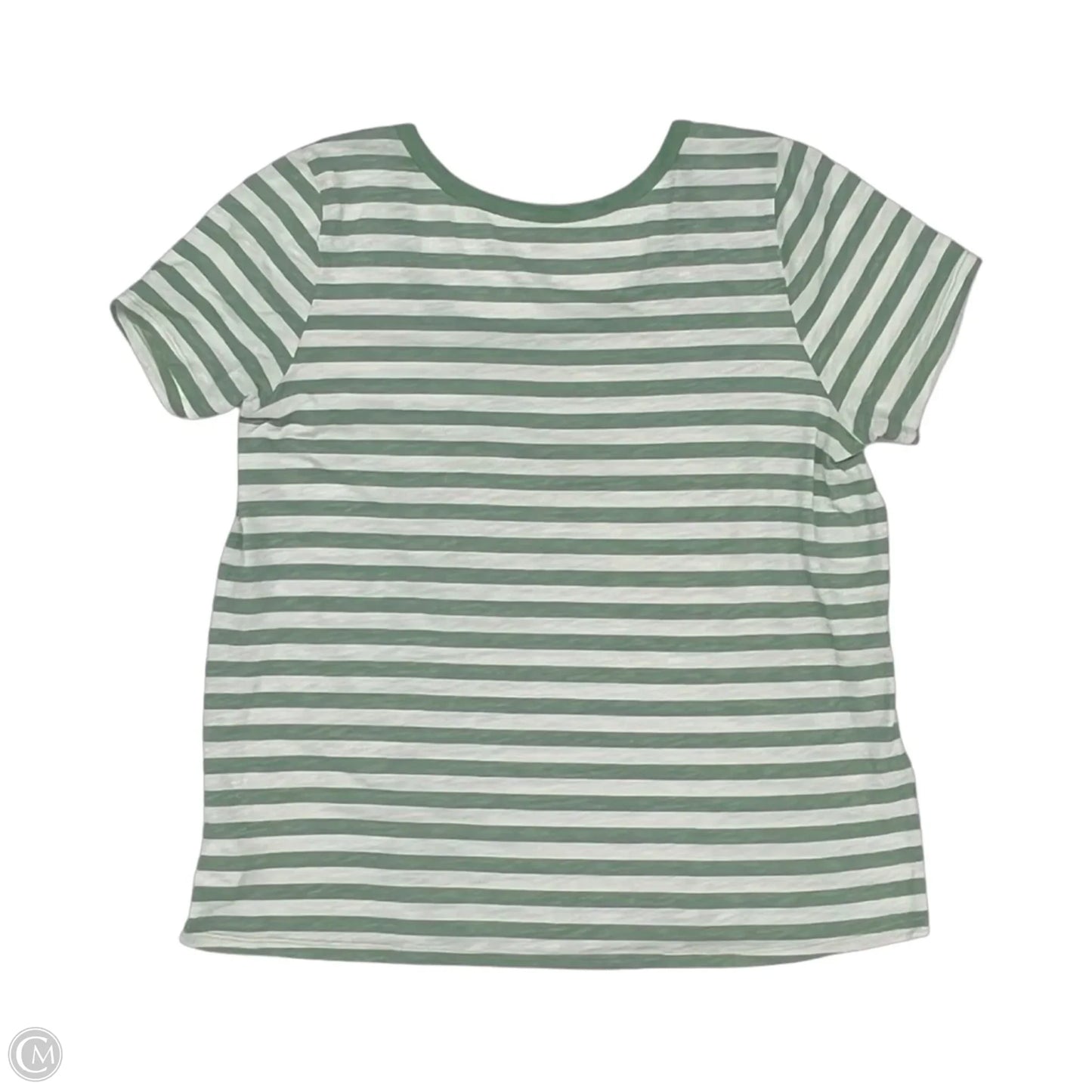 Top Short Sleeve By Torrid In Green & White, Size: L