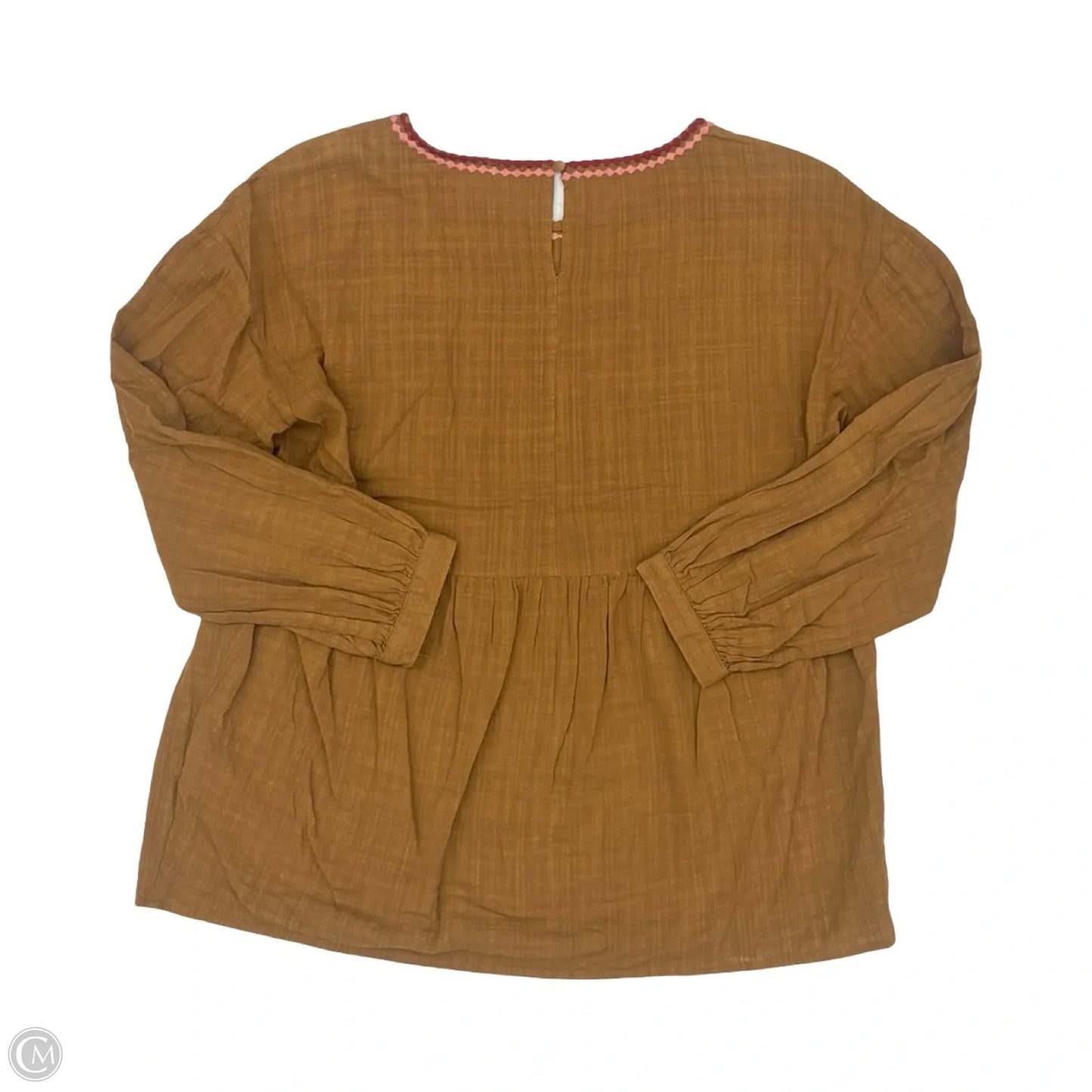 Top Long Sleeve By Andree By Unit In Brown, Size: L