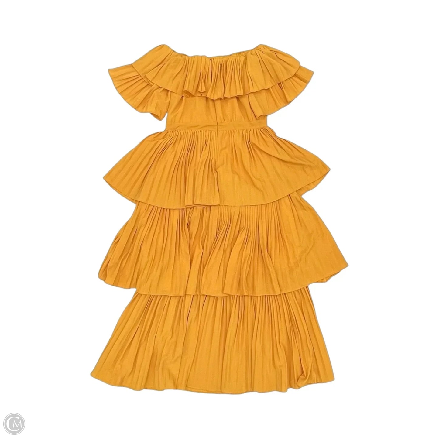 Dress Party Midi By Clothes Mentor In Yellow, Size: L