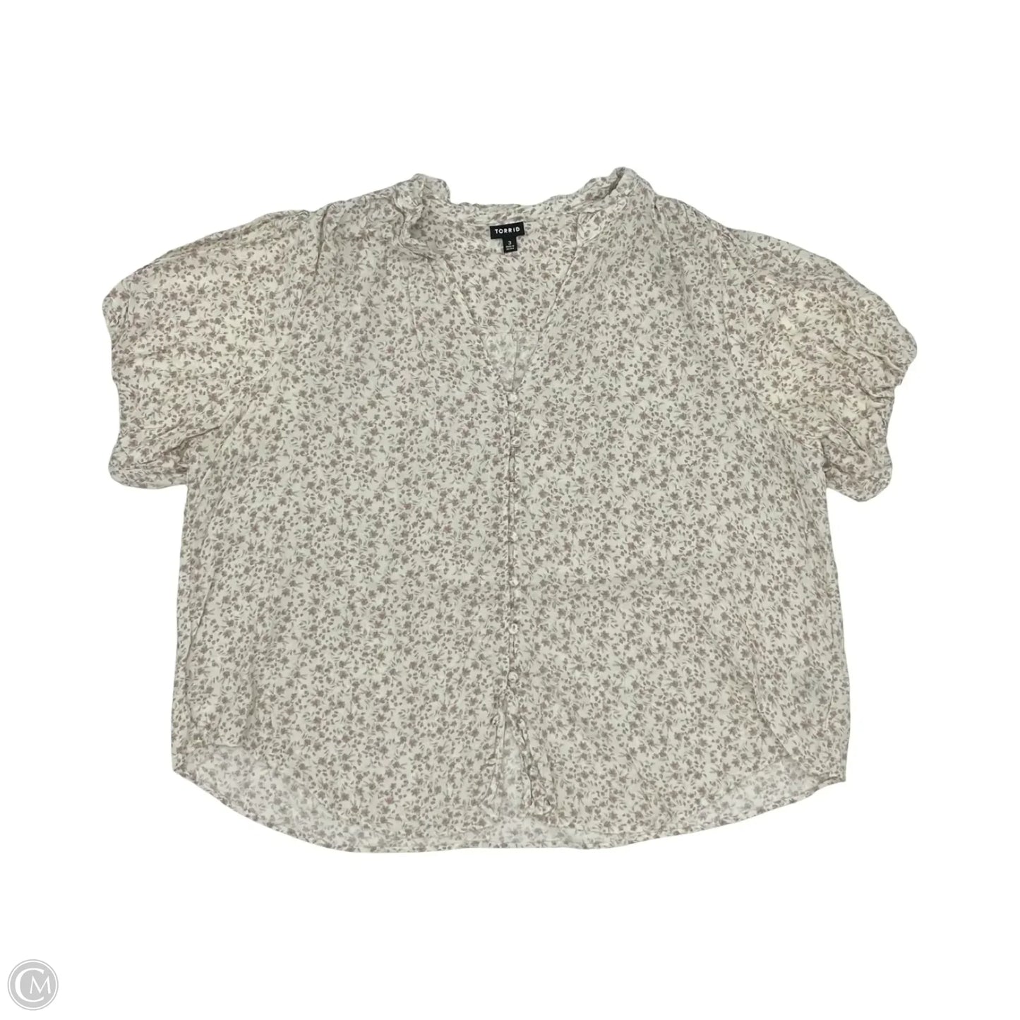 Top Short Sleeve By Torrid In Floral Print, Size: 3x