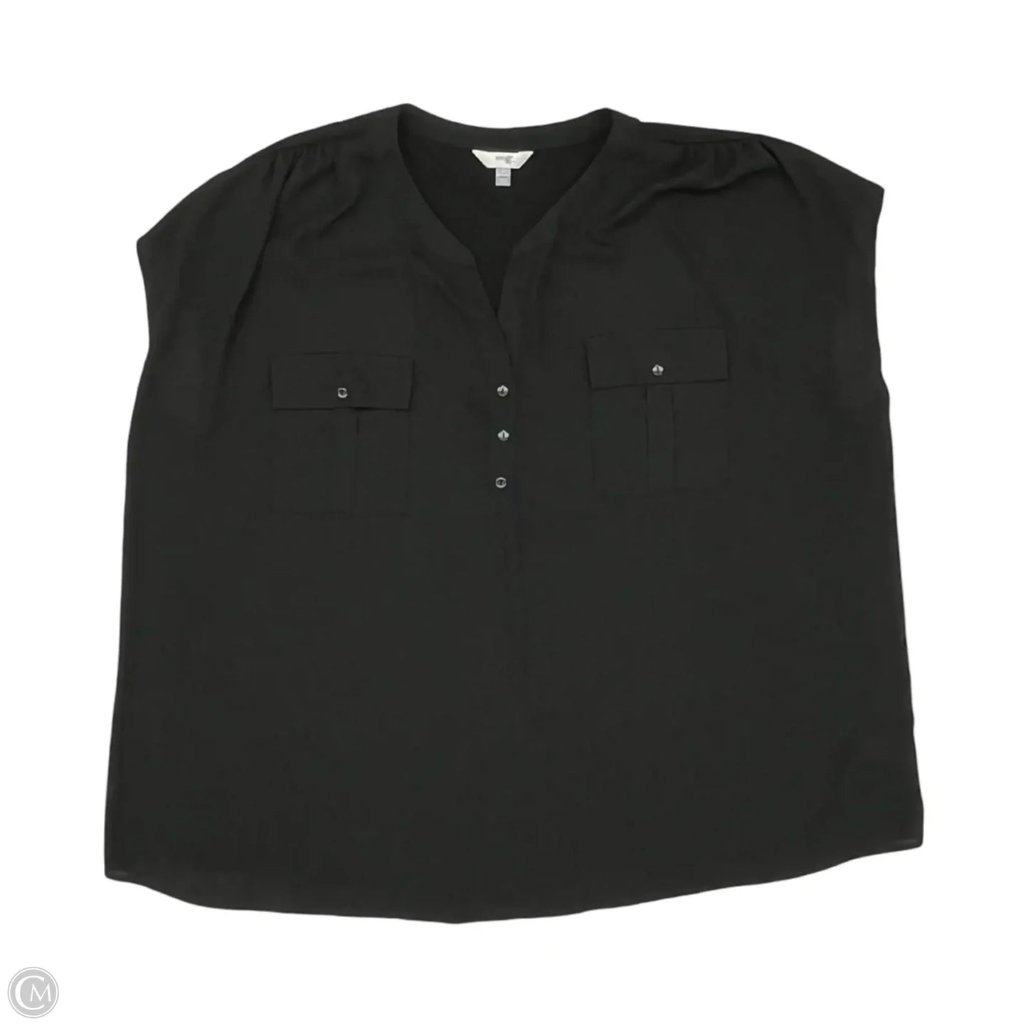 Blouse Sleeveless By Terra & Sky In Black, Size: 3x