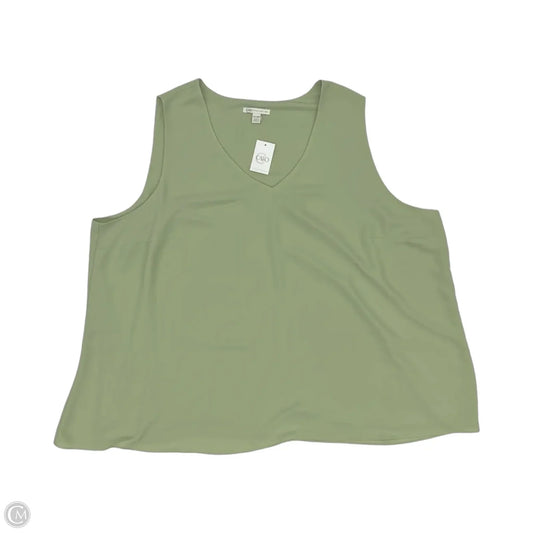 Blouse Sleeveless By Cato In Green, Size: 4x