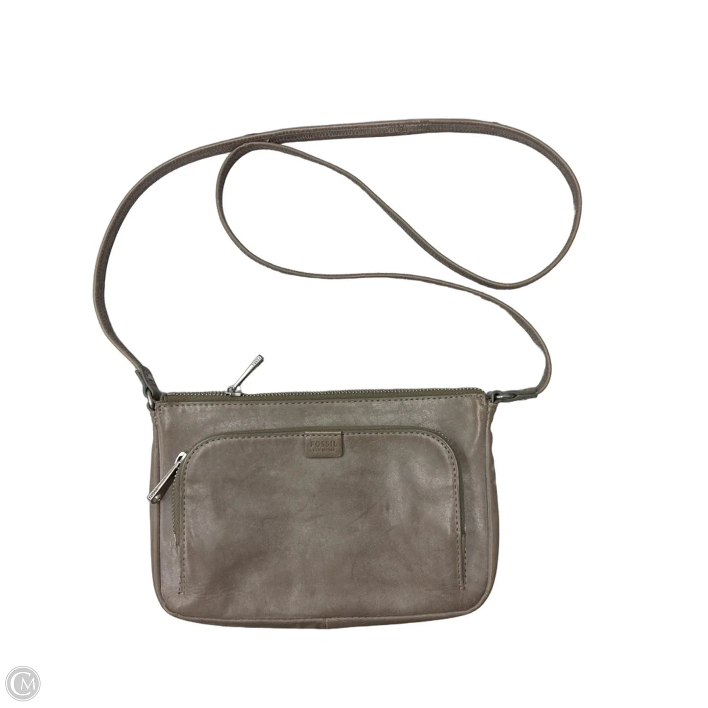 Crossbody Leather By Fossil, Size: Small