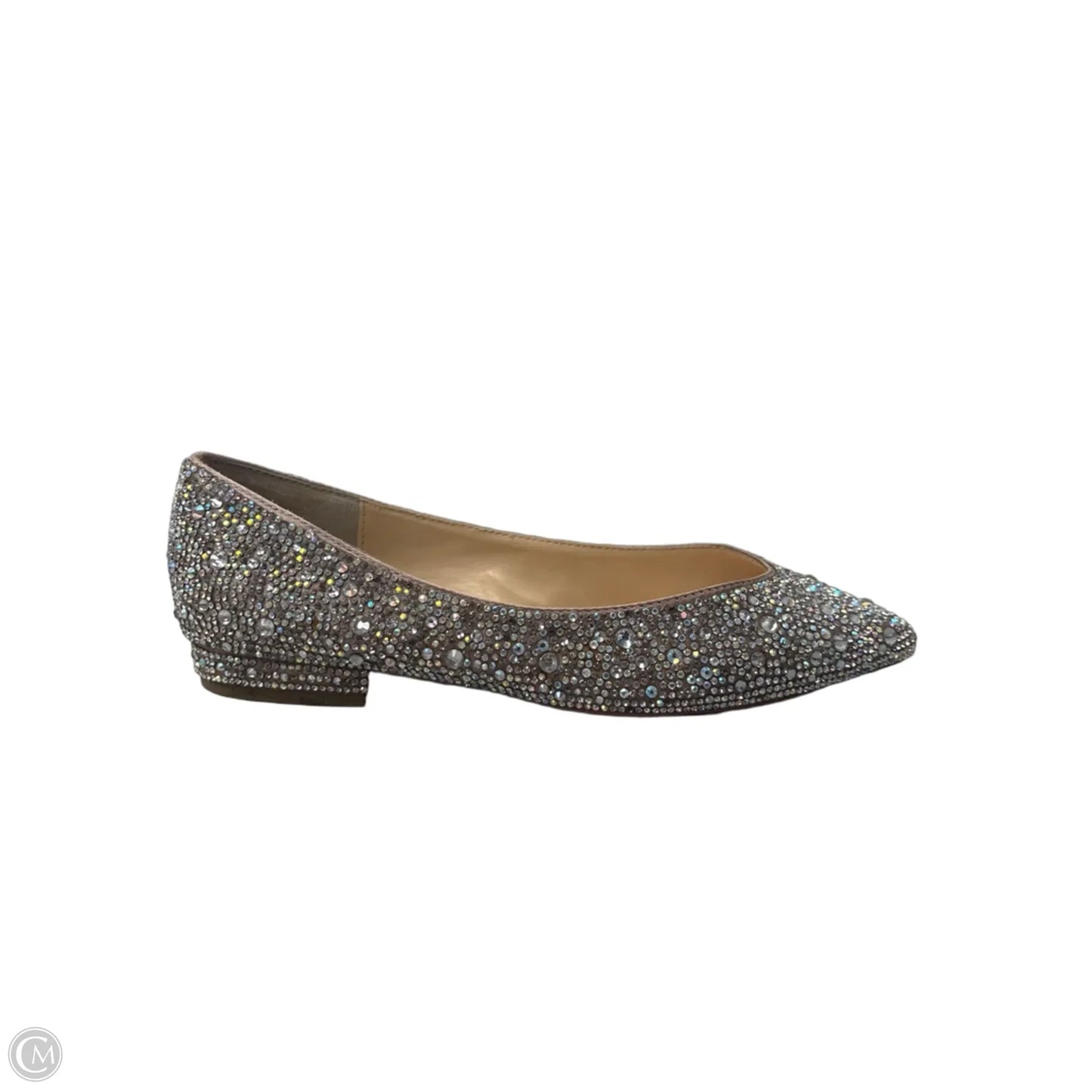 Shoes Flats By Betsey Johnson In Silver, Size: 6