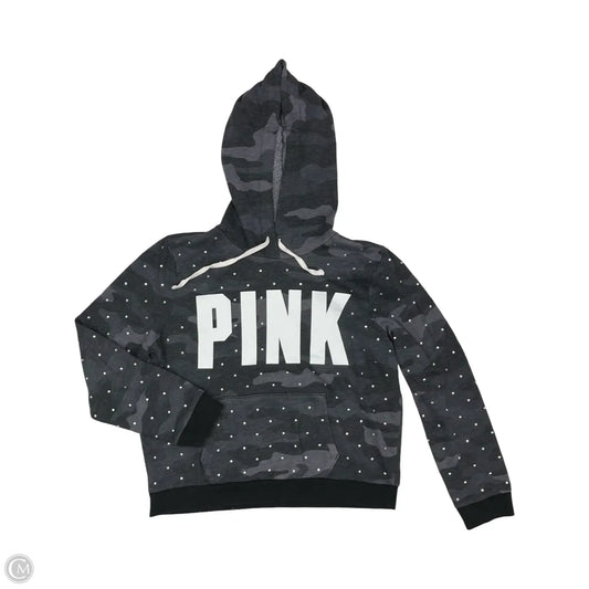 Sweatshirt Hoodie By Pink In Grey, Size: Xl