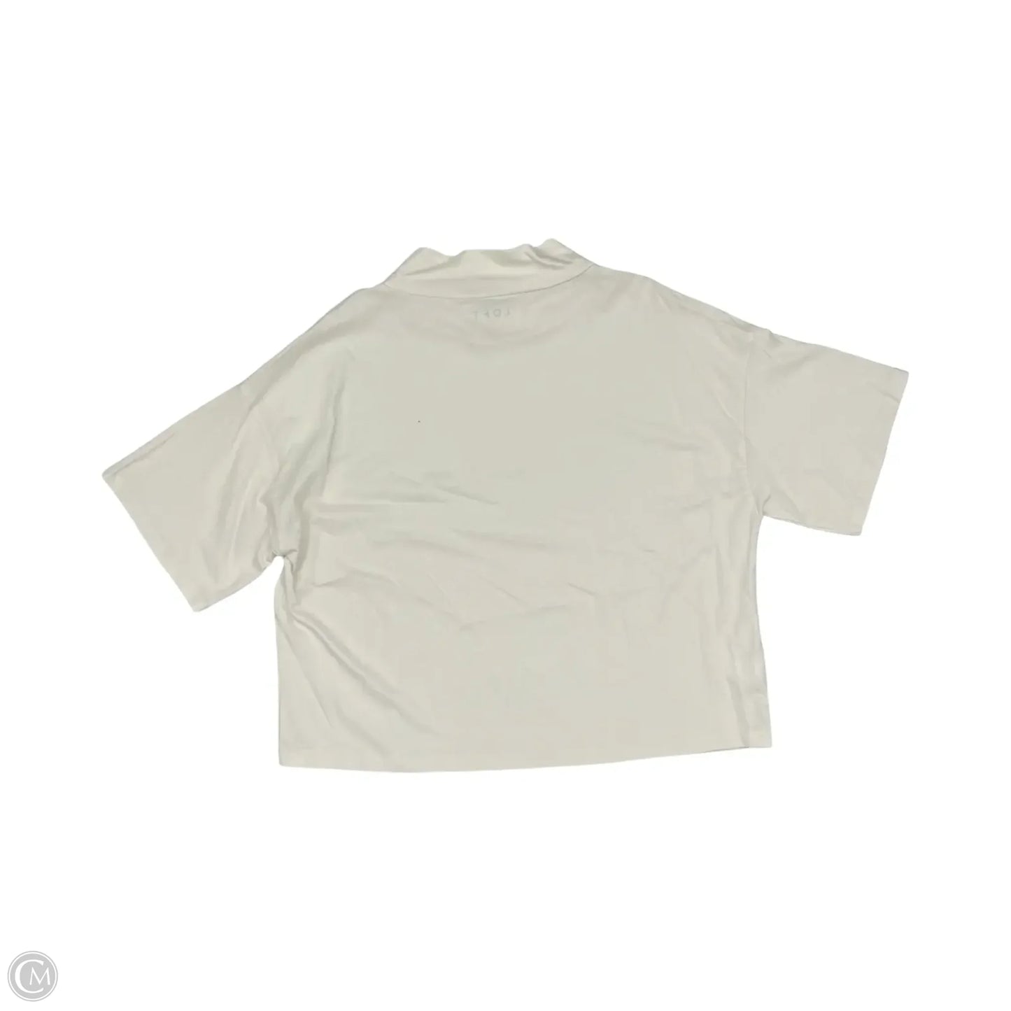 Top Short Sleeve By Loft In Cream, Size: L