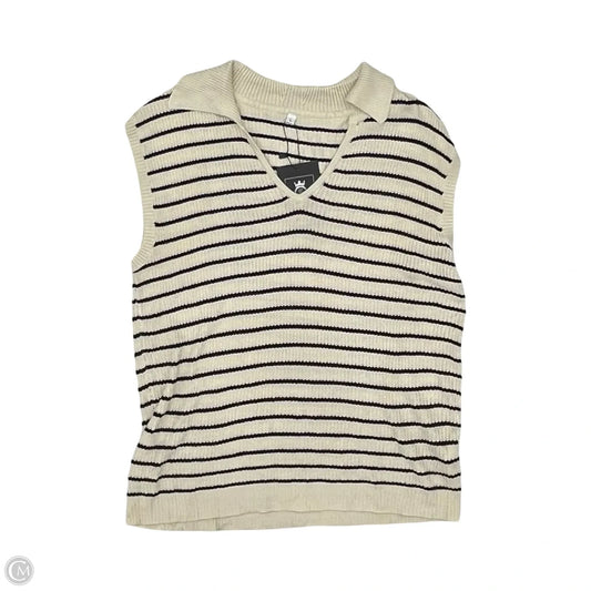 Top Sleeveless By Clothes Mentor In Black & Cream, Size: L