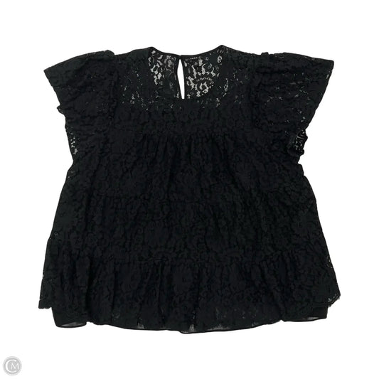 Blouse Short Sleeve By Torrid In Black, Size: 3x